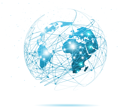 wire globe graphic